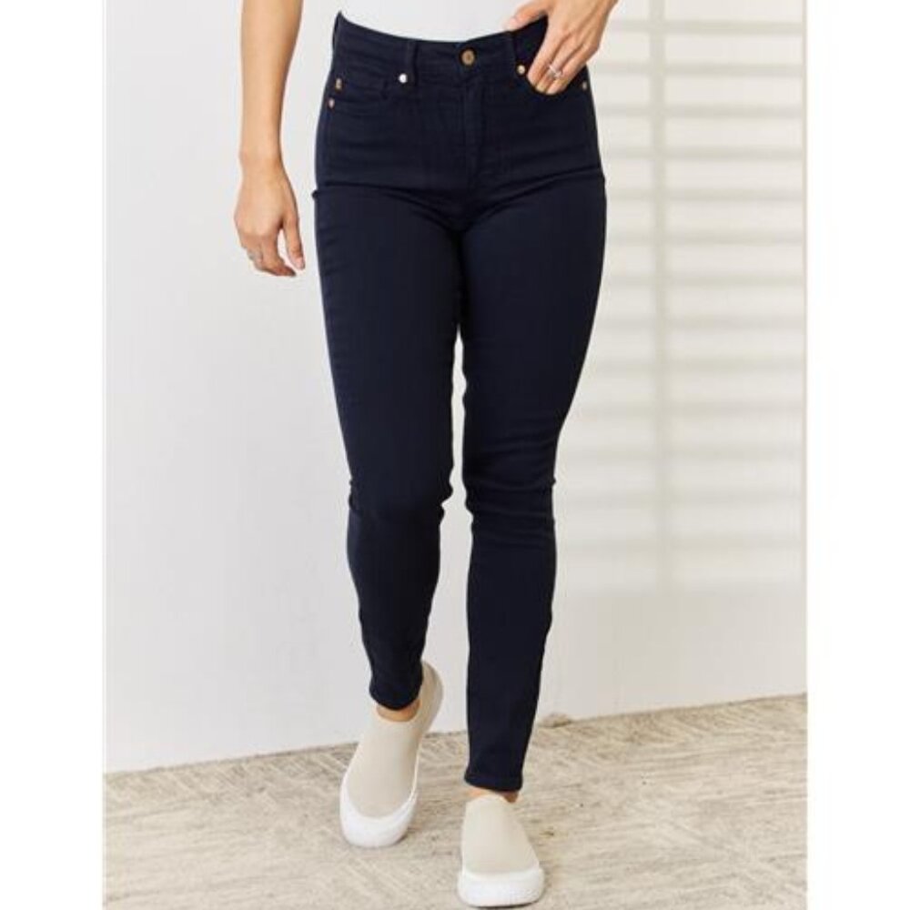 NWT 💙 Judy Blue Garment Dyed Tummy Control Skinny Jeans, Ankle Jeans, Slimming - Picture 4 of 10